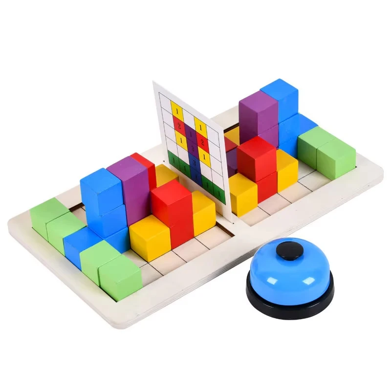 

Children's toy wooden block stacking game and wooden block toys
