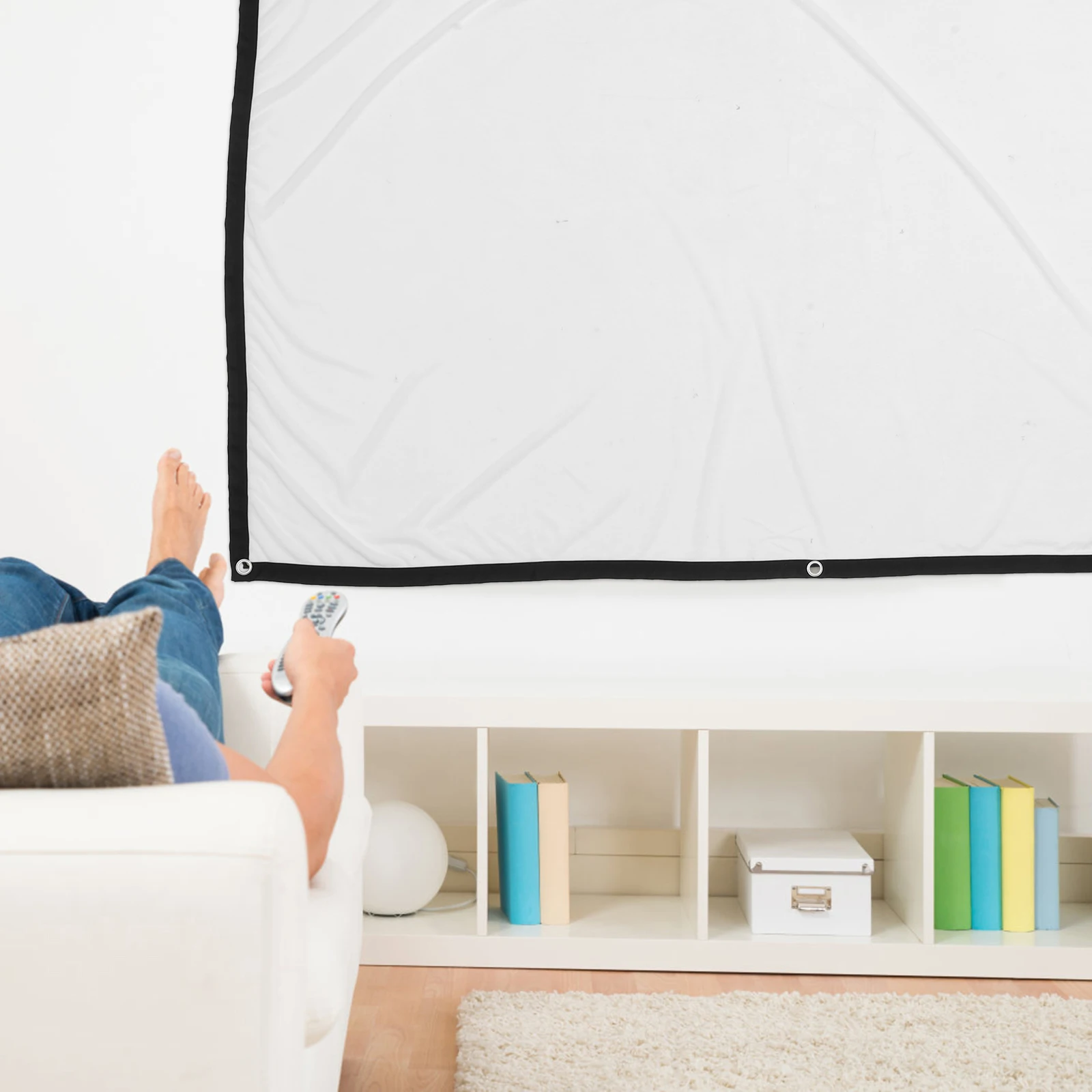 

Portable Projection Screen Indoor Projector Foldable Outdoor Camping outside for