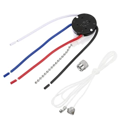 1Set Ceiling Fan Switch 3 Speed 4 Wire ZE-208S Pull Chain Switch Fan Light Switch Replacement Part with 4 Pre-Installed Wires