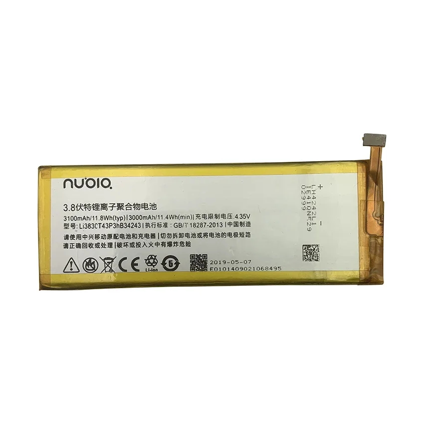 100% Original 3100mAh Li3830T43P3hB34243 Battery For ZTE Nubia Z7 Max Z7Max NX505J Replacement Phone Batteries Bateria