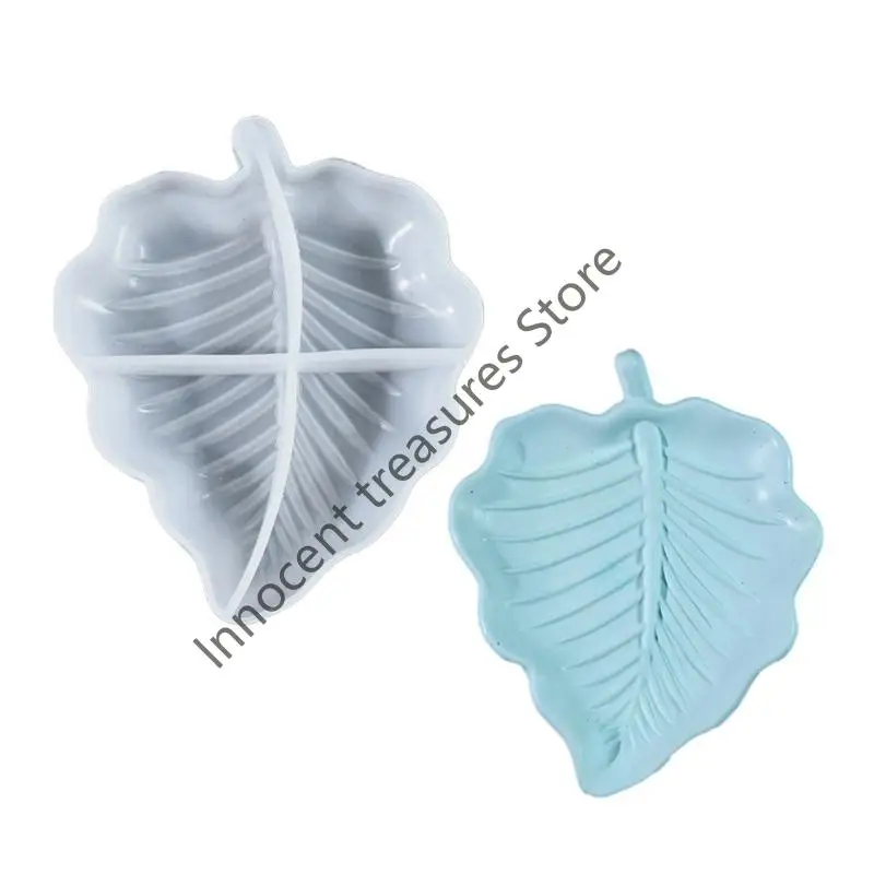 

3XUA Handmade Jewelry and Dessert Bowls Mold Sturdy Silicone Tray Mold with Pattern for DIY Plate Projects