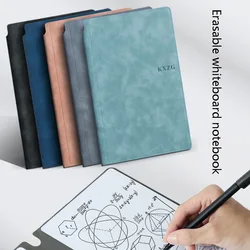 1 Pcs Reusable Whiteboard Notebook Set With Whiteboard Pen Erasing Cloth Leather Memo Pad Weekly Planner Portable Stylish Office