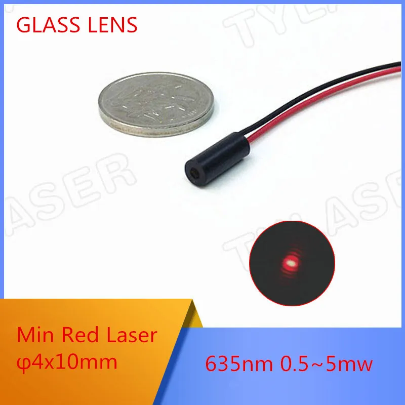 

Mini Size Buit in PCB D4x10mm 635nm 0.5mW 1mW 5mW Red Dot Laser Module Industrial Grade APC Driver CE