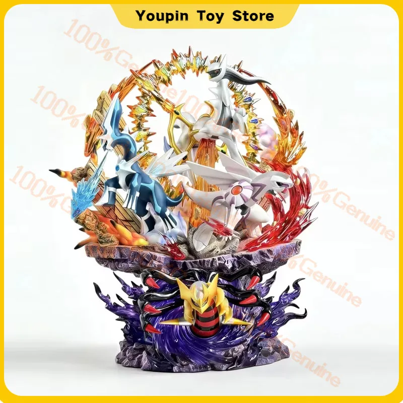 

37cm Pokemon Ppap Four Legendary Beasts Set Figure With Light Anime Merch Decorative Ornament Collection Model Kids Toys Gifts