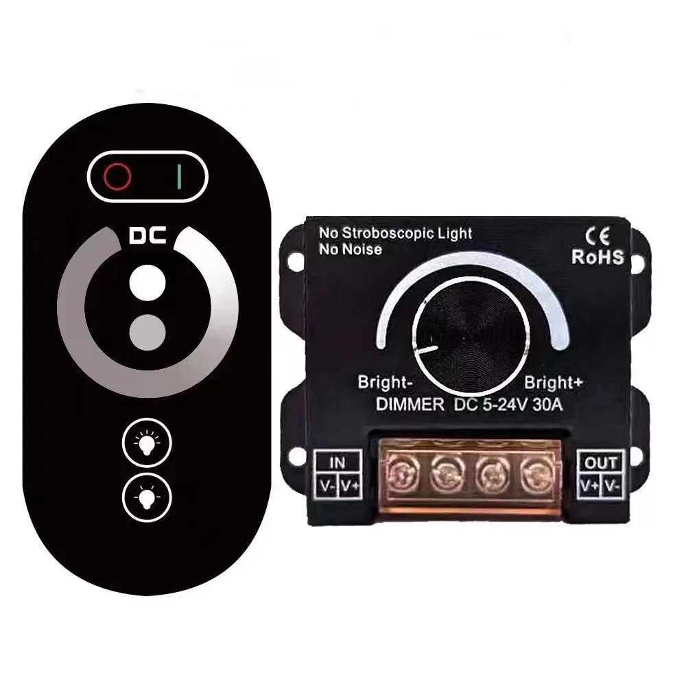 3 Keys/16 Keys/27 Keys Large Iron Case Knob Dimmer LED Monochrome Strip Light Box Controller High Brightness High Power No Flic