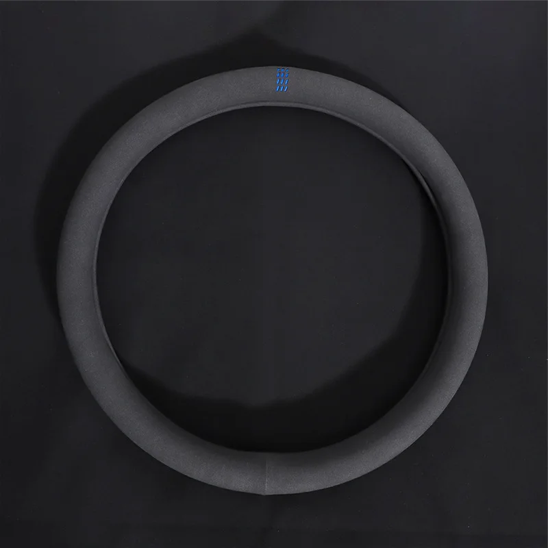 38cm Suede Cow Leather Car Steering Wheel Cover for skoda Octavia A7 A5 A4 Vrs Fabia 2 Rapid Yeti Superb 3 Citigo RS Karoq Kamiq