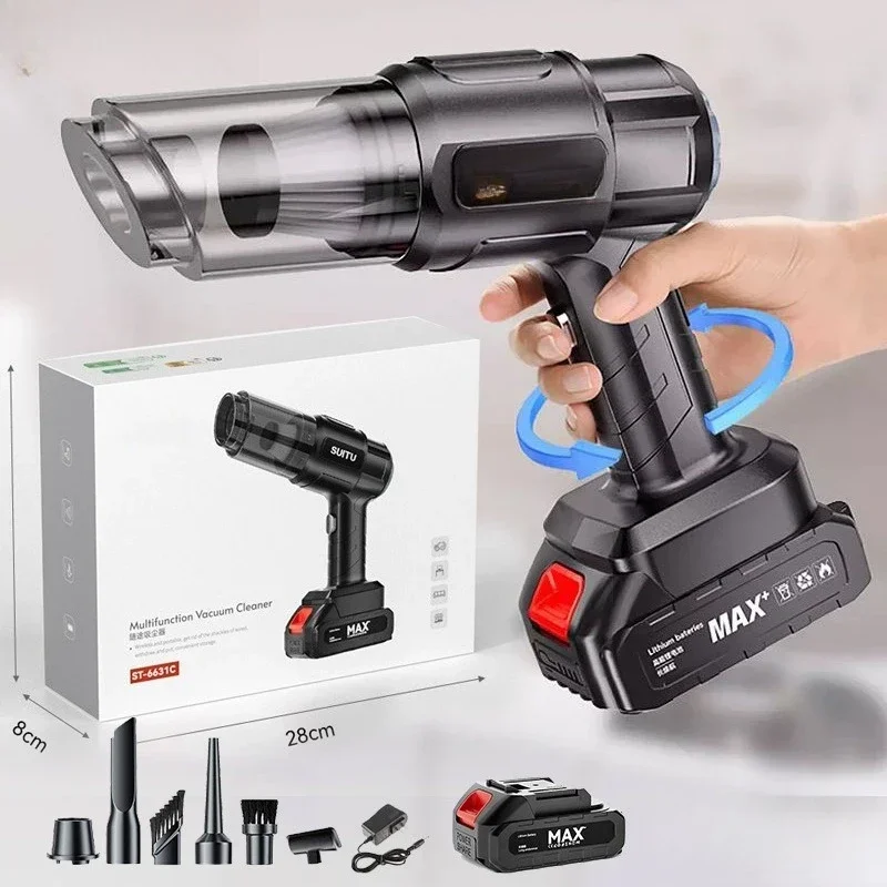 Stable Super Powerful Wireless Rechargeable Vacuum Cleaner High Suction Dual-Use for Home & Car