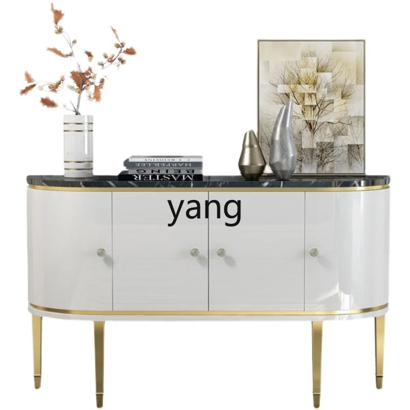 

yjq entrance cabinet is simple and modern, and the entrance door is facing the shoe cabinet in a semi-arc shape.