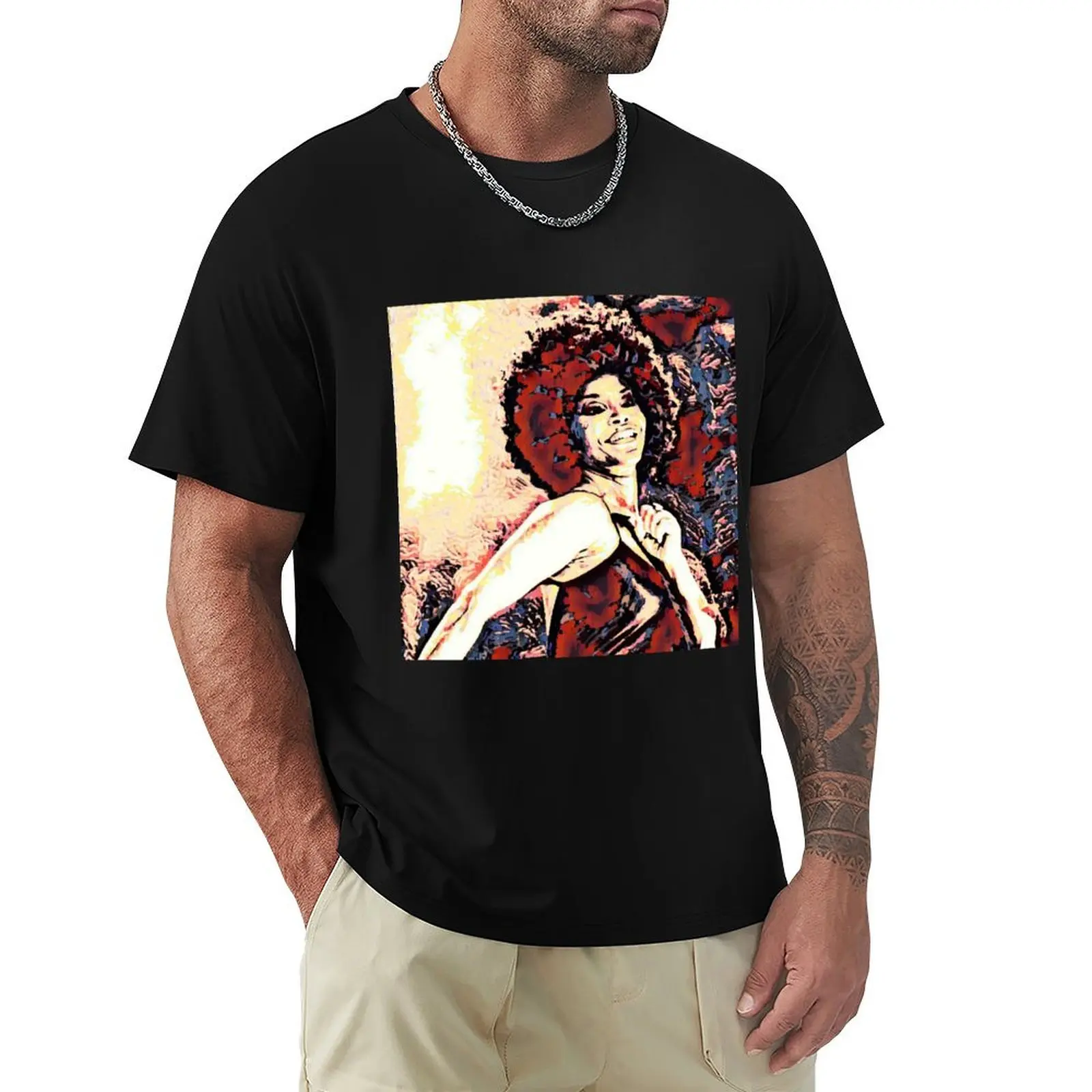 

Elza Soares T-Shirt Fashion Print Casual Short Sleeve