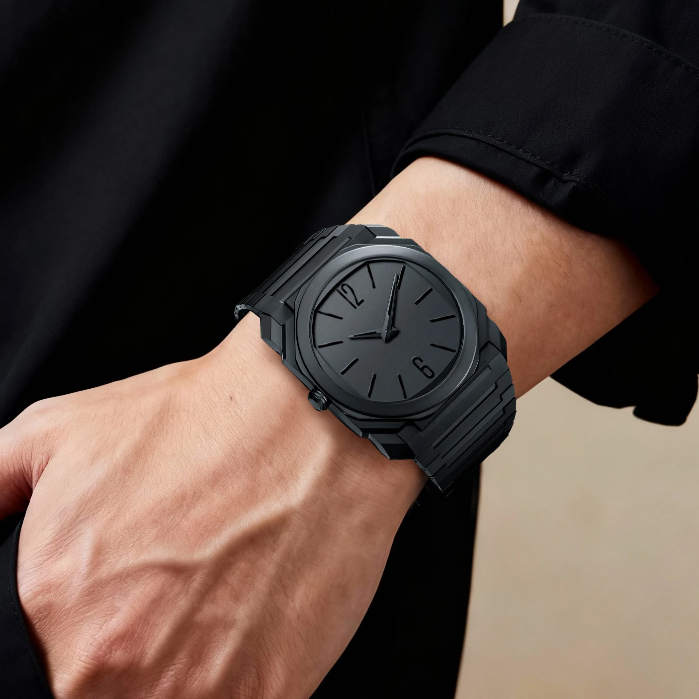 ساعة كوارتز رجالية بلاستيكية خفيفة الوزن ورقيقة للغاية بمينا كبير كوارتز علبة هدايا فاخرة ساعة عمل رجالية مقاومة للماء