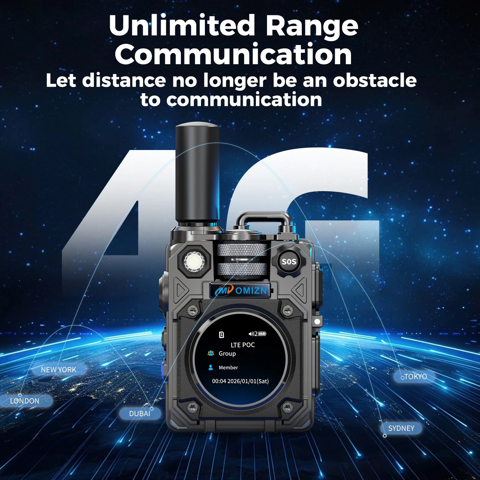 OMIZN Walkie Talkie Professional Radio 4G Global Signal AES256 Camping LED lighting Radios Metal Unlimited Distance Calling M10