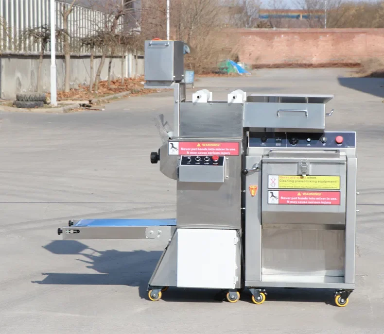 Automatic Ramen Noodle Maker Machine, Multi-functional Dough Roller Mixing Cutting Machine for Fresh Noodle Processing