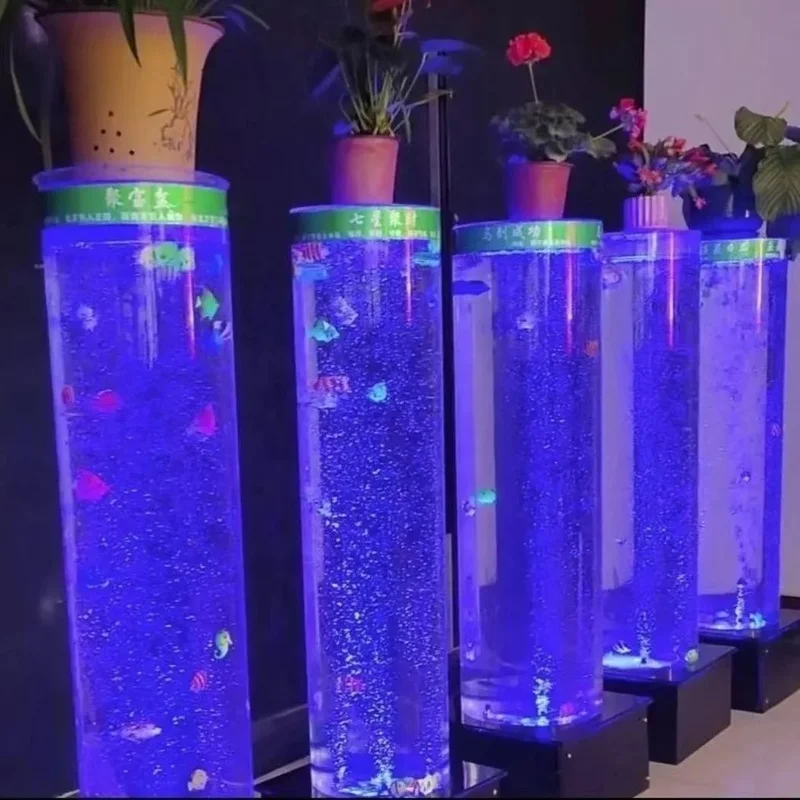 custom.Modern Customized Bent Curved Acrylic Bubble Panel LED Bubble Wall Screen Room Divider Printed Techni