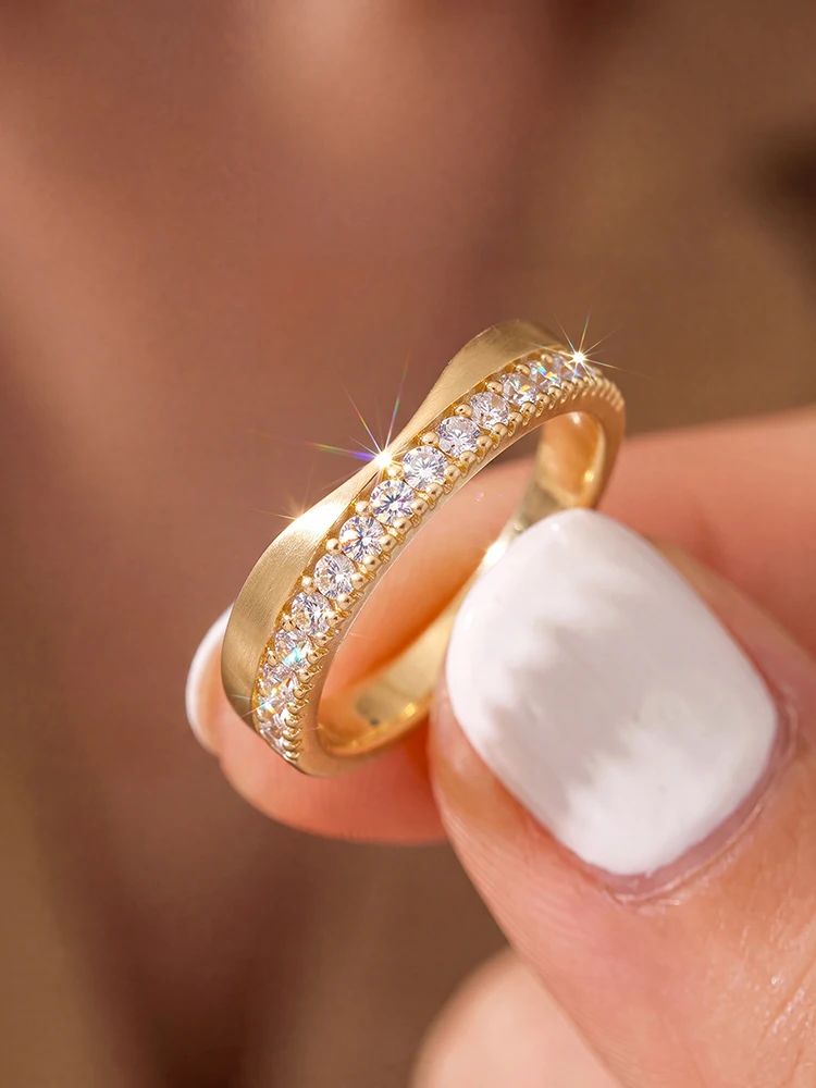 Minimalist Smile Zircon Round Ring for Women Engagement Anniversary Wedding Party Fashion High Quality Jewelry