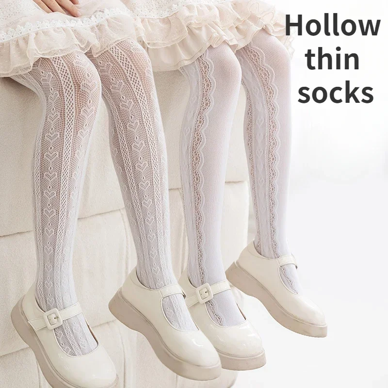 

Spring Baby Pantyhose Children Children Summer Thin Leggings Mesh Stockings Little Princess White Tight Love Soft Hosiery