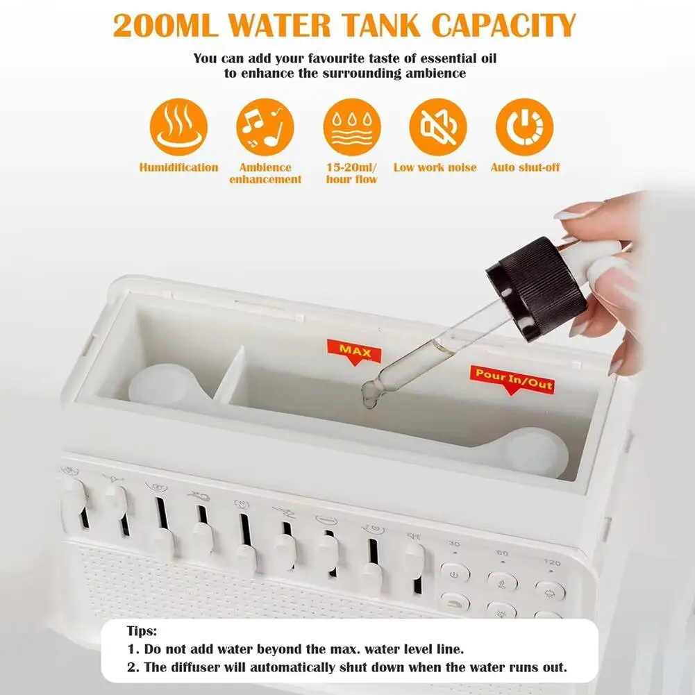 جديد 3 في 1 مكبر صوت متوافق مع البلوتوث ضوضاء بيضاء مساعدة للنوم ضوء ليلي مرطب الكل في واحد آلة مجانية 8 Goup صوت طبيعي