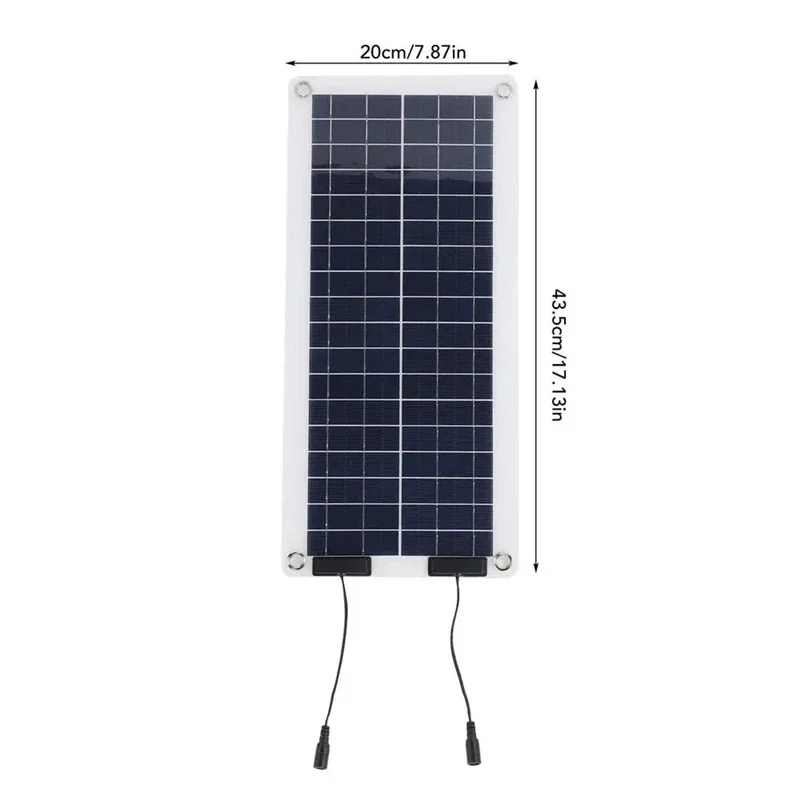 100W 18V Solar Panel Kit Waterproof Trickle Charger Solar Battery Maintainer Dual USB For 12V-24V Car RV Motorcycle Marine