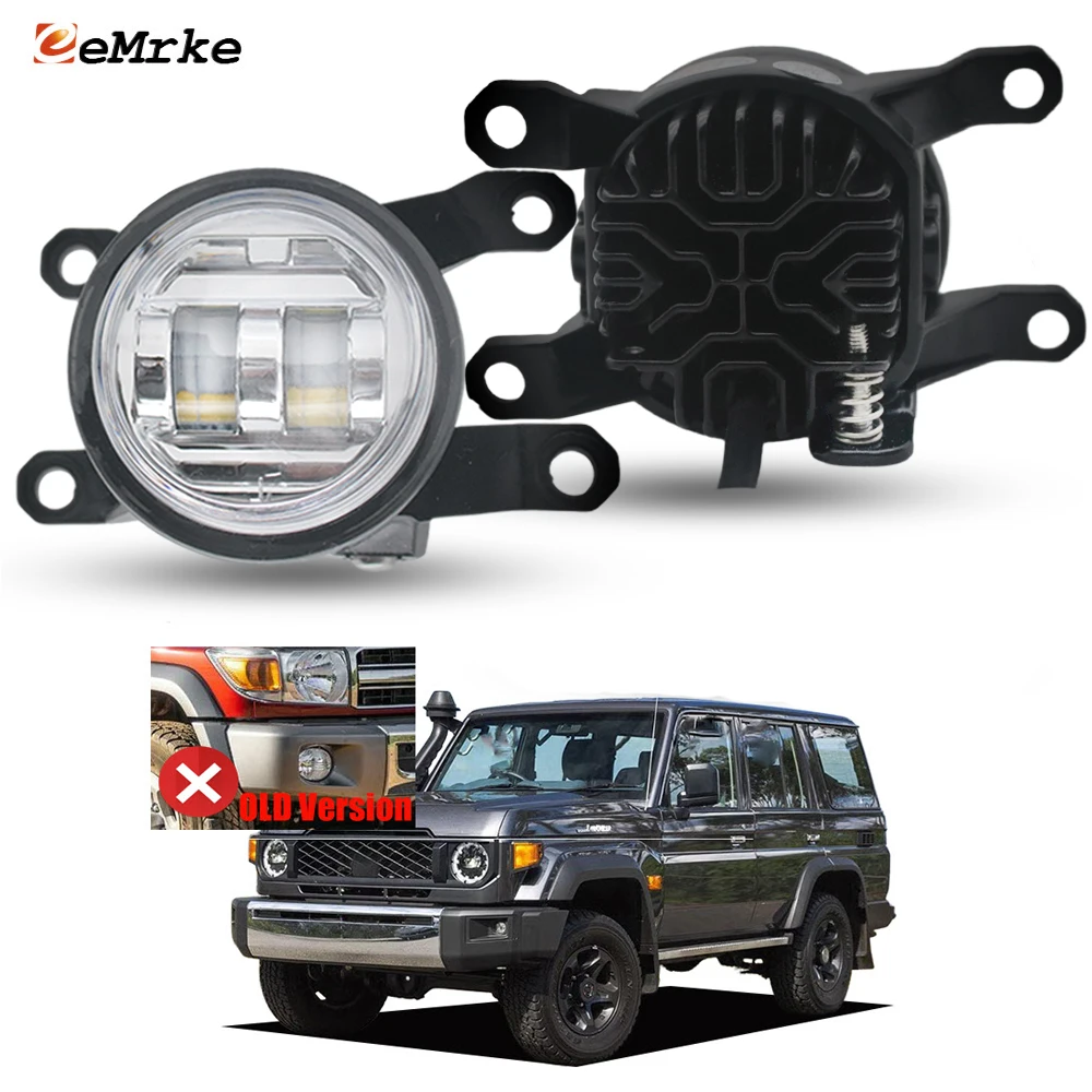 

30W Замена заводских противотуманных фар для Toyota Land Cruiser 70 J76 J79 2023 2024 2025 (кроме старой версии) с белыми или желтыми ДХО
