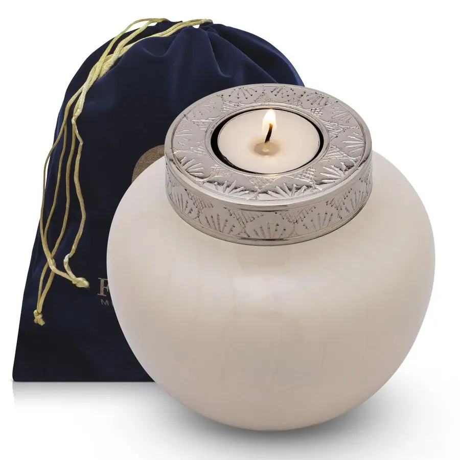 

Урна для домашних животных с подставкой для чайной свечи, памятная урна-сувенир для маленьких и средних собак, кошек и других мелких питомцев, элегантная урна для праха