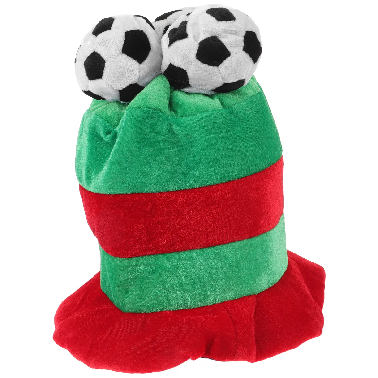 

Glamorous Carnival Soccer Hat Elegant Masquerade Party Costume Football Fan Cheer Prop Sport Event Headwear Tropical Theme