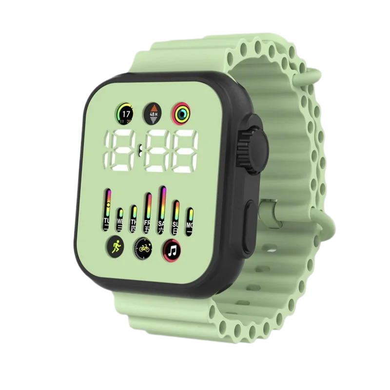 ساعة رياضية LED جديدة للرجال والنساء مع عرض أسبوعي، ساعة إلكترونية بسيطة للزوجين في المدارس المتوسطة والطلاب الابتدائيين