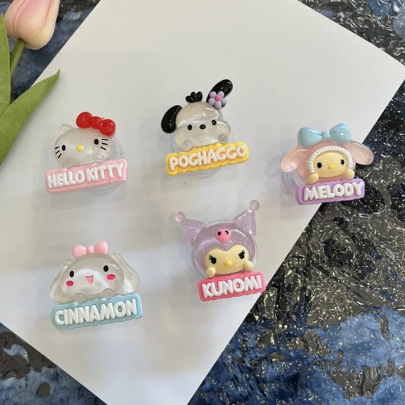 Carino Sanrio Hello Kitty Kuromi Presa Grip Tok Anello da dito Supporto per telefono Supporto per IPhone Samsung Xiaomi Griptok Staffa pieghevole