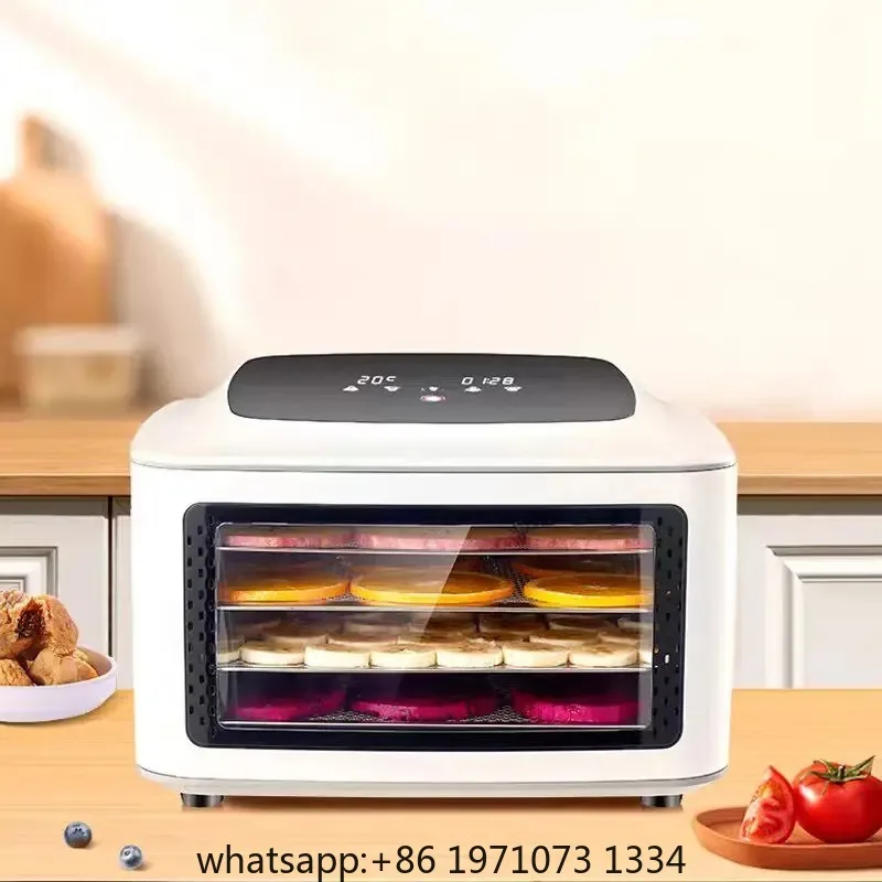 Digital Food Dehydrator - 4-Tray Electric Dryer for Jerky, Fruit, Pet Snacks - Precise Temp Control, 220V, BPA-Free Plastic