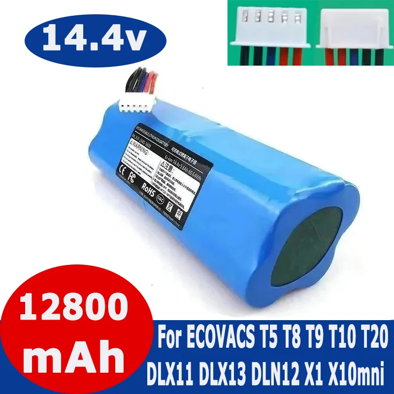 12800mAh Battery Replacement For ecovacs T5 T8 T9 T10 T20 DLX11 DLX13 DLN12 X1 X1omni X1 Deebot Ozmo Sweeping robot battery