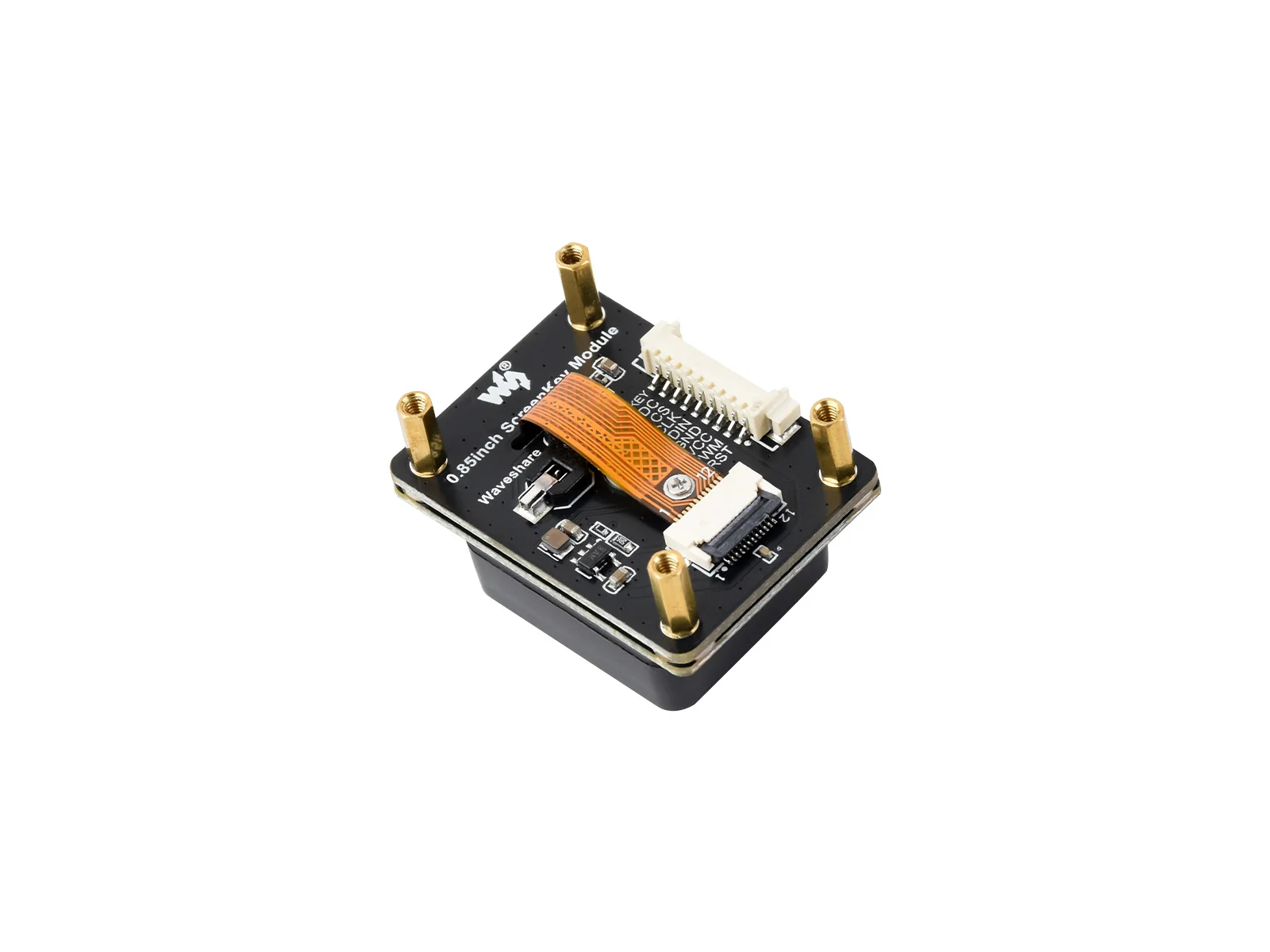 Waveshare 0.85-calowy mechaniczny ekran LCD z klawiaturą, panel IPS, rozdzielczość 128 × 128, 65 tysięcy kolorów, interfejs komunikacyjny SPI — zdjęcie produktu 2