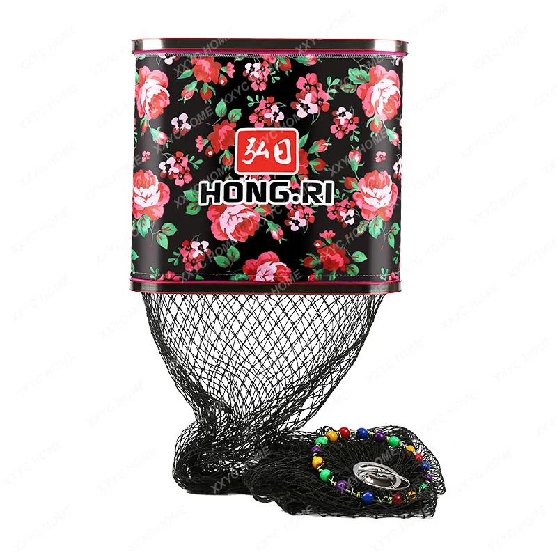 Fish Protection Fishnet Black Pit Competitive Fishing Protection Fishing Suit Fishnet Pocket Thickened Steel Ring Quick-Drying