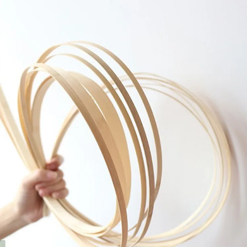 Natural Flat Bamboo Strips 15m 0.5mm Thick for Handmade Weaving Basket Chair DIY Craft Materials