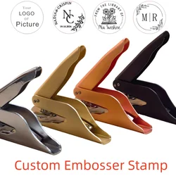 Custom Embosser Stamp your own design or logo ,Customize initials Letter name wedding stamp Personalized book library Embossing