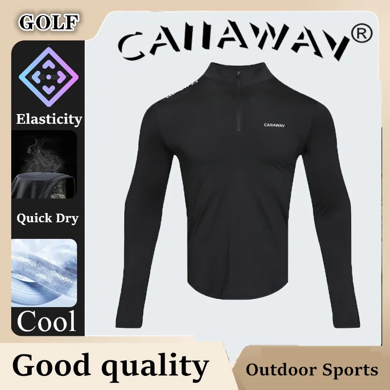 Authentic CAIIAWAV Golf Long Sleeve Men's Clothing Outdoor GOLF Top Casual Comfort Long Sleeve Slim Fit