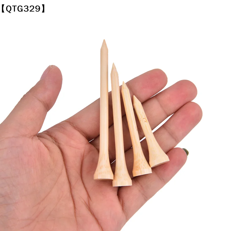 【QTG329】100Pcs/Set Golf Tees Bamboo Tee Golf Balls Holder 4 Size Stronger than Wood Tees[T]【WQ】