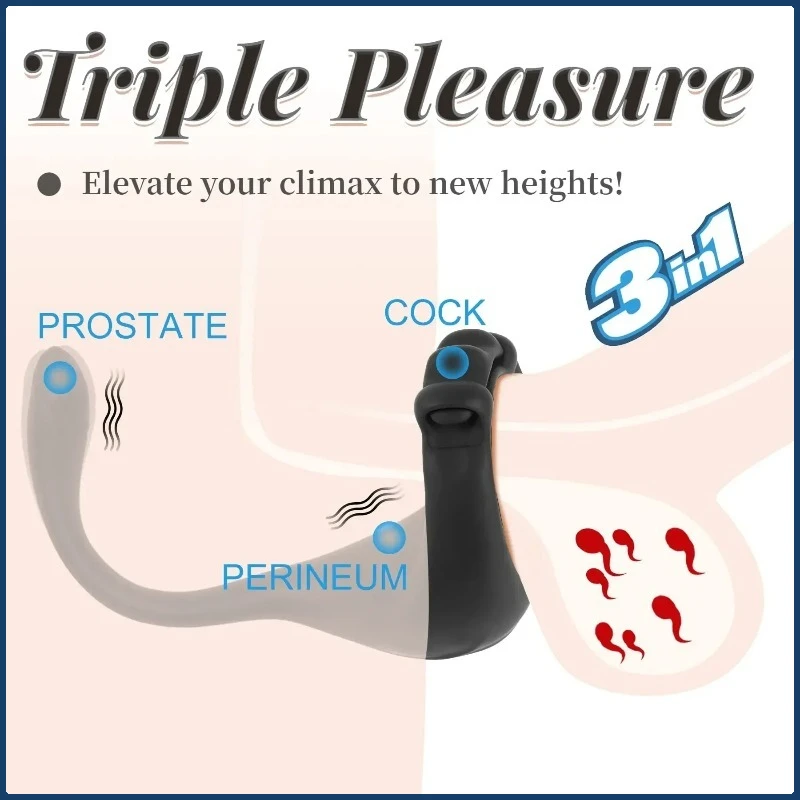 تهتز خاتم الديك التحكم عن بعد للرجل مع رصاصة 3 في 1 قابل للتعديل حلقة القضيب Ansu محفز الجنس لعب الكبار للأزواج #1