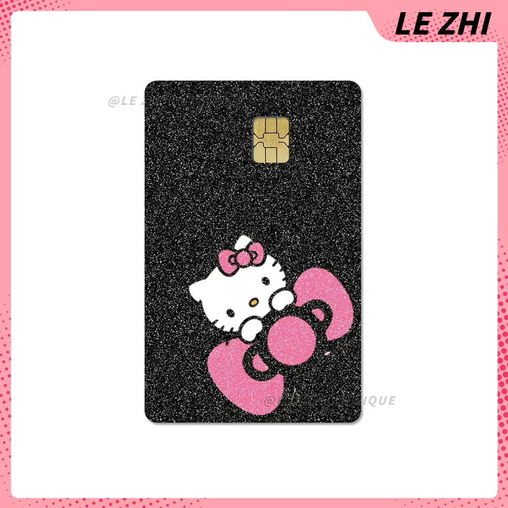 Autocollants de dessin animé Kawaii Girly Coussins, Hello Kitty Anime, autocollants de carte de crédit, décoration de couverture de peau imperméable en PVC, Y2K Sanurgente