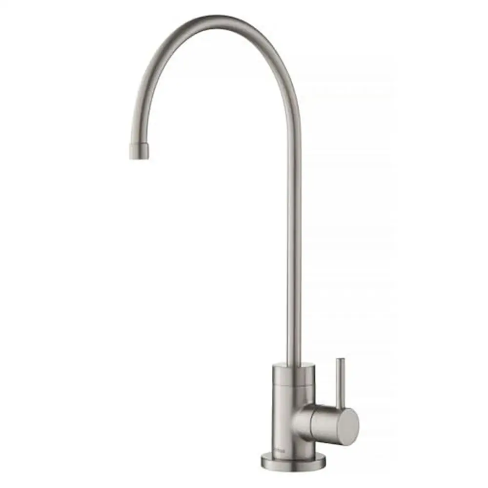 Lead-Free Beverage Faucet Spot-Free Stainless Steel Single Handle High Arc Spout 360 Rotation ADA-Compliant Easy Install