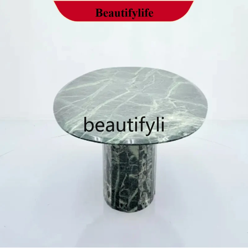 

Natural marble light luxury coffee table model room small apartment short coffee table G1218