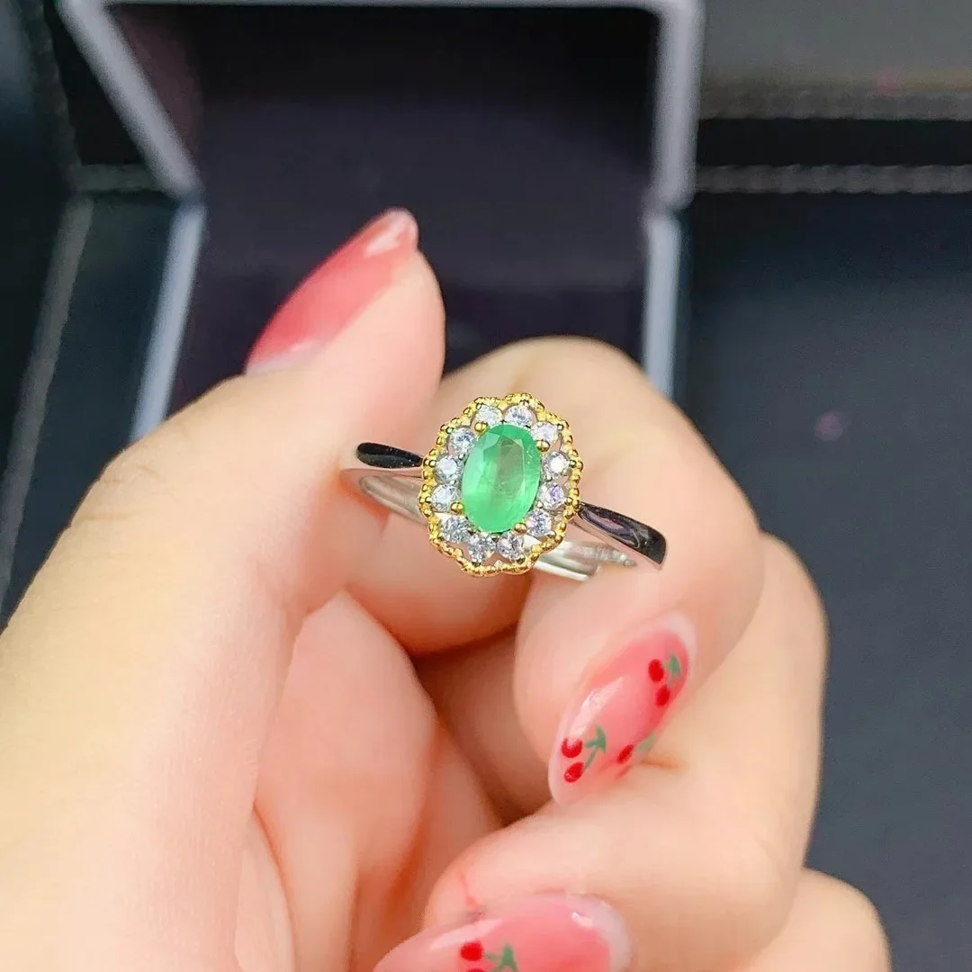 DIWENFU sólido 925 plata esterlina peridoto anillo abierto para mujeres Anillos De plata sólida 925 joyería bandas De boda Anillos De zafiro