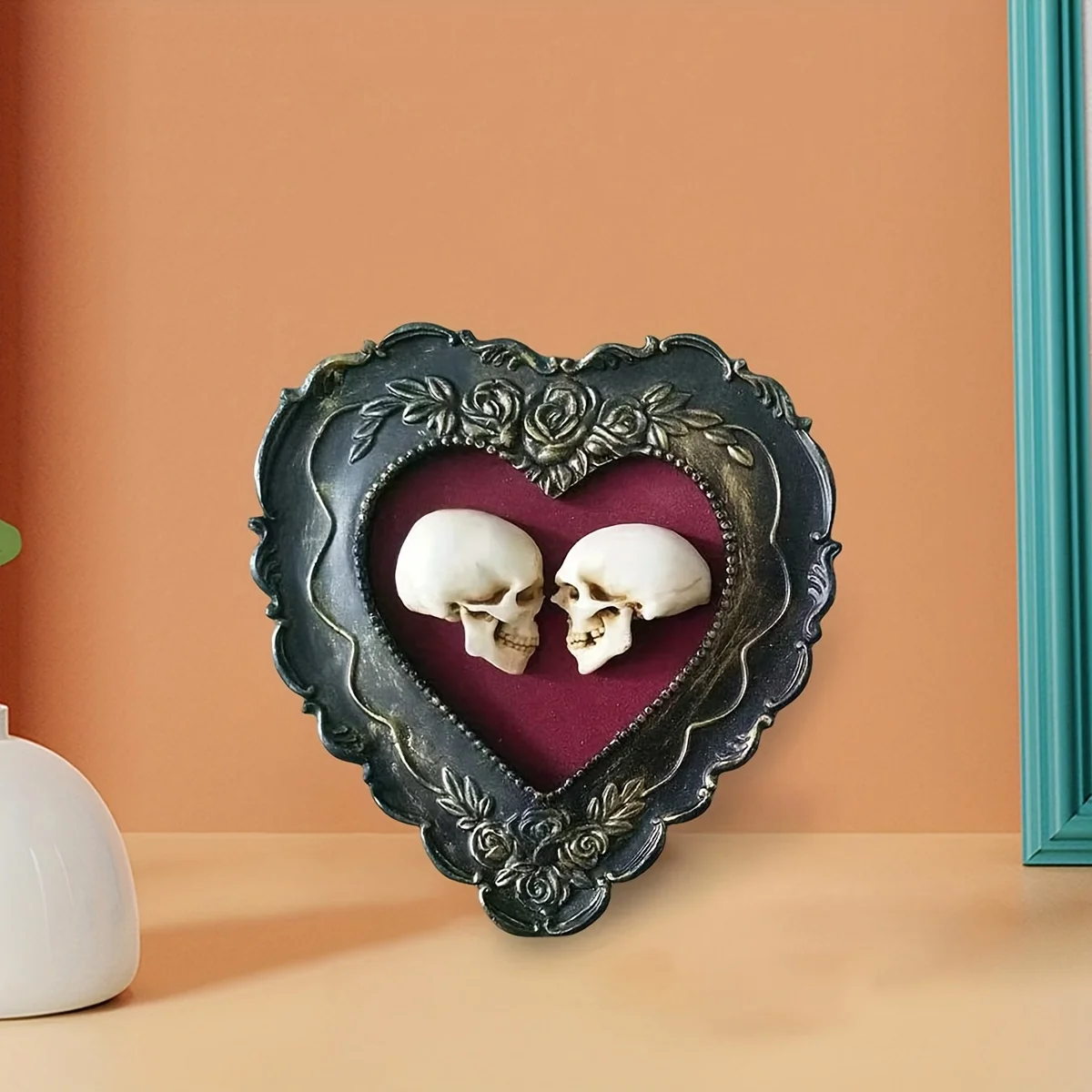 Love Skull Statue for Wedding Party Decoration