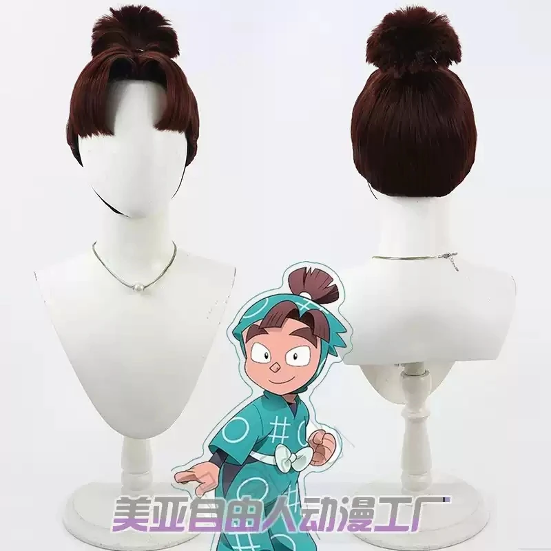

Парик для косплея Nintama Rantaro Minamoto Kingo, короткие прямые винно-красные термостойкие синтетические волосы