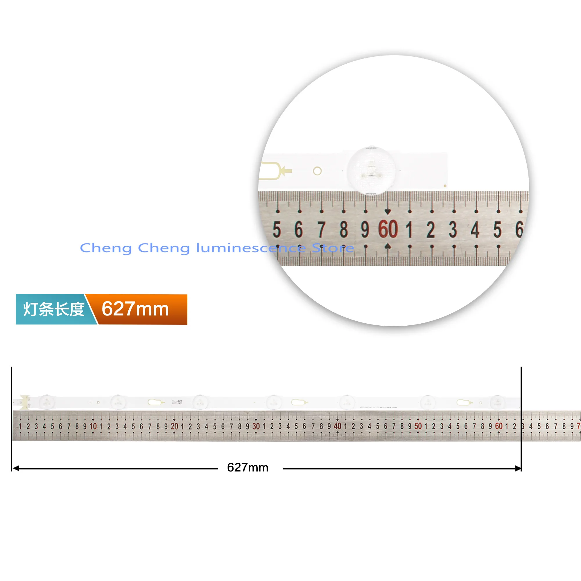 Imagem -03 - para Samsung Ue32j6300aw 32 32j6370su Barra de Lâmpada Embutida Refletor Pcs 7led 100 Novo