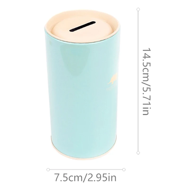 1 قطعة صفيح جولة الحيوان حصالة على شكل حيوان اللون أصبع البنك المعادن عملة صندوق ديكور المنزل حصالة