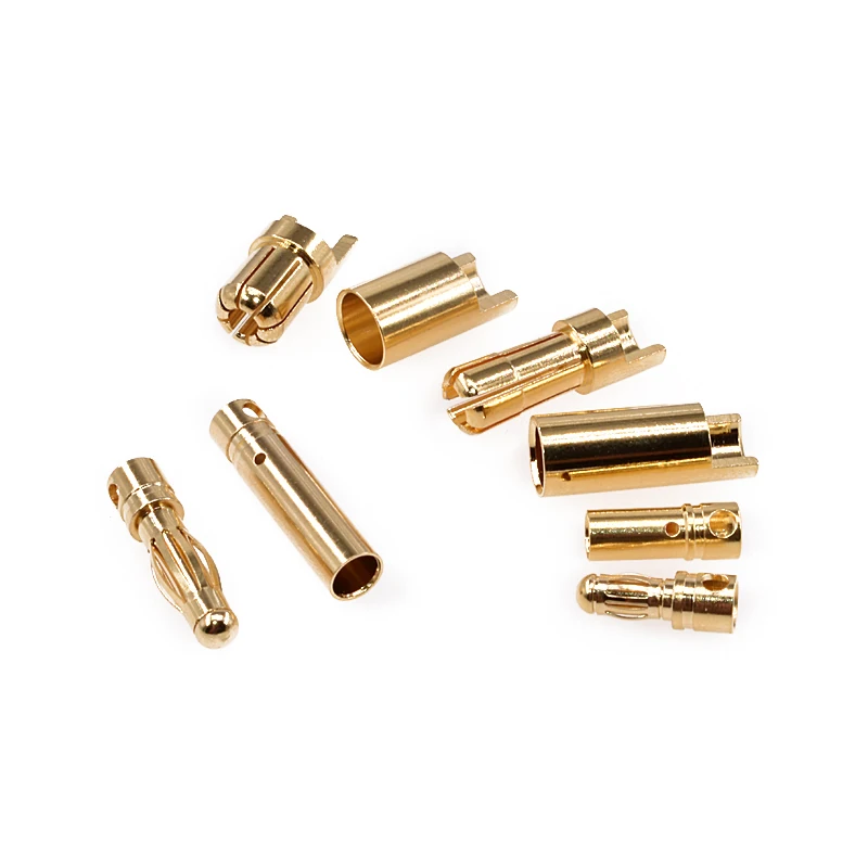 20pairs Or 10pairs 2mm 3.5mm 4mm 6mm 8mm Bullet Banana Plug Connector Male Female for RC Battery Part Gold PlatedARE4