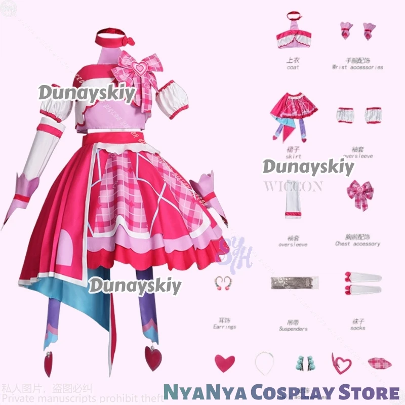 Você e ídolo precure cura ídolo doce uniforme cosplay adorável lolita vestido traje halloween carnaval festa roupa