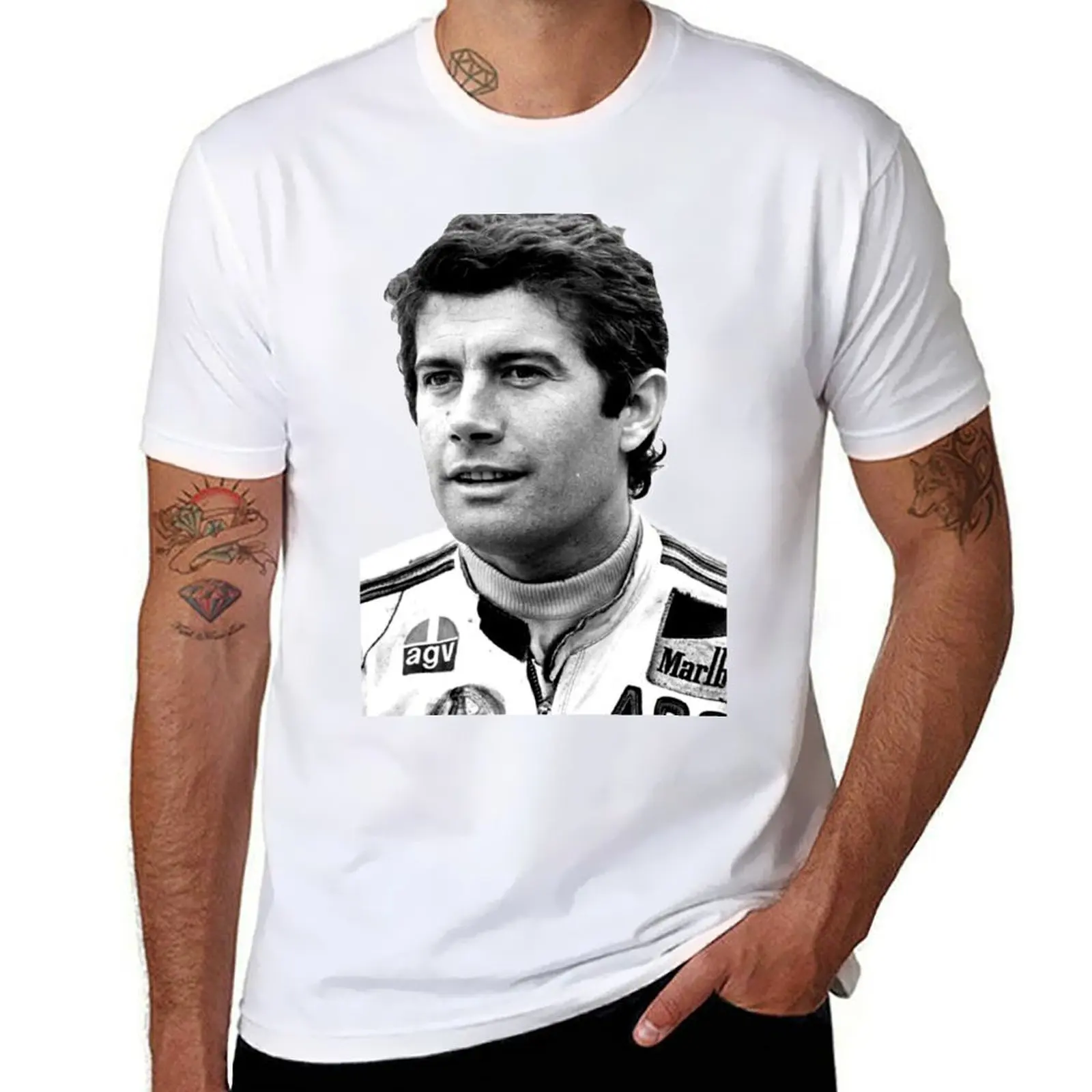 

Giacomo Agostini, Motorcycle Legend T-Shirt t shirts for man slim fit funny t shirts cotton T-Shirt