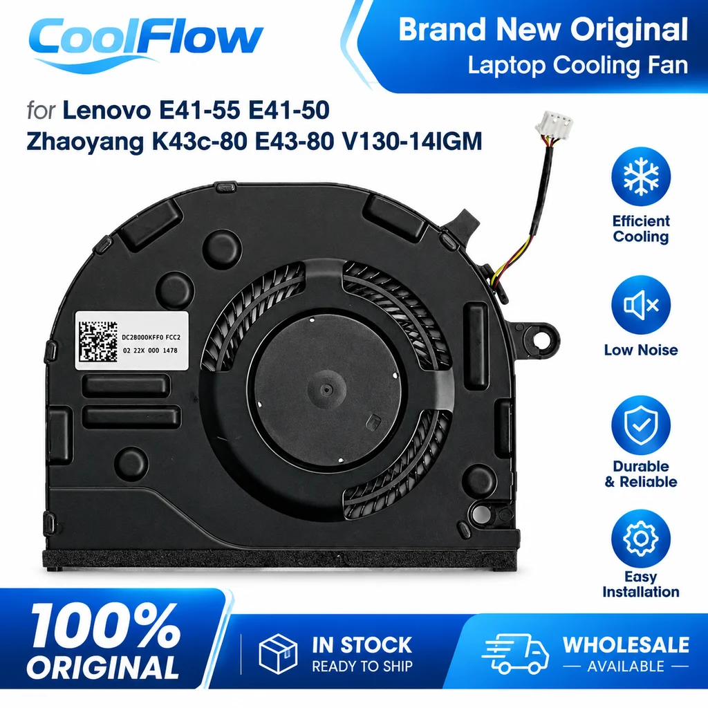 Brand New Original Laptop Cooling Fan for Lenovo E41-55 E41-50 Zhaoyang K43c-80 E43-80 V130-14IGM