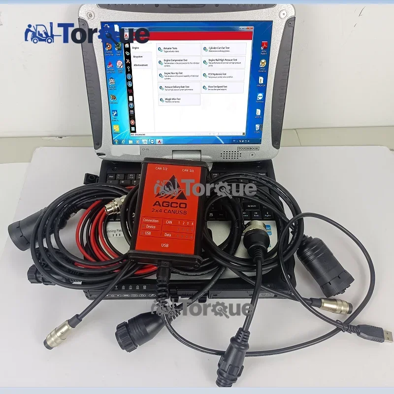 Trattore elettronico agricolo per strumento diagnostico OEM AGCO Massey Ferguson FENDT Interface AGCO CANUSB EDT + CF19 Laptop