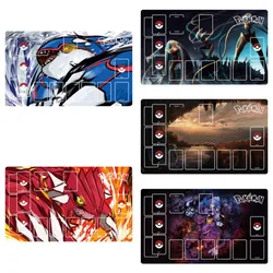 60*35*0.2cm Anime Pokemon GAME PTCG Dedicated Card Playmat Battle Against Pikachu Charizard Gengar Kyurem Kyogre Gifts Toys