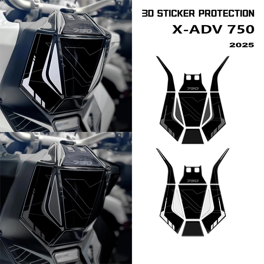 

Для X-ADV 750 XADV 750 2025-аксессуары для мотоциклов, наклейки для центральной площадки, защитная 3D-наклейка из смолы, комплект наклеек для центра зажигания